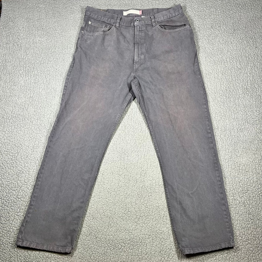 Vintage Levis 505 Regular Fit Jeans Mens 38x30 (36x29) Charcoal Gray Straight